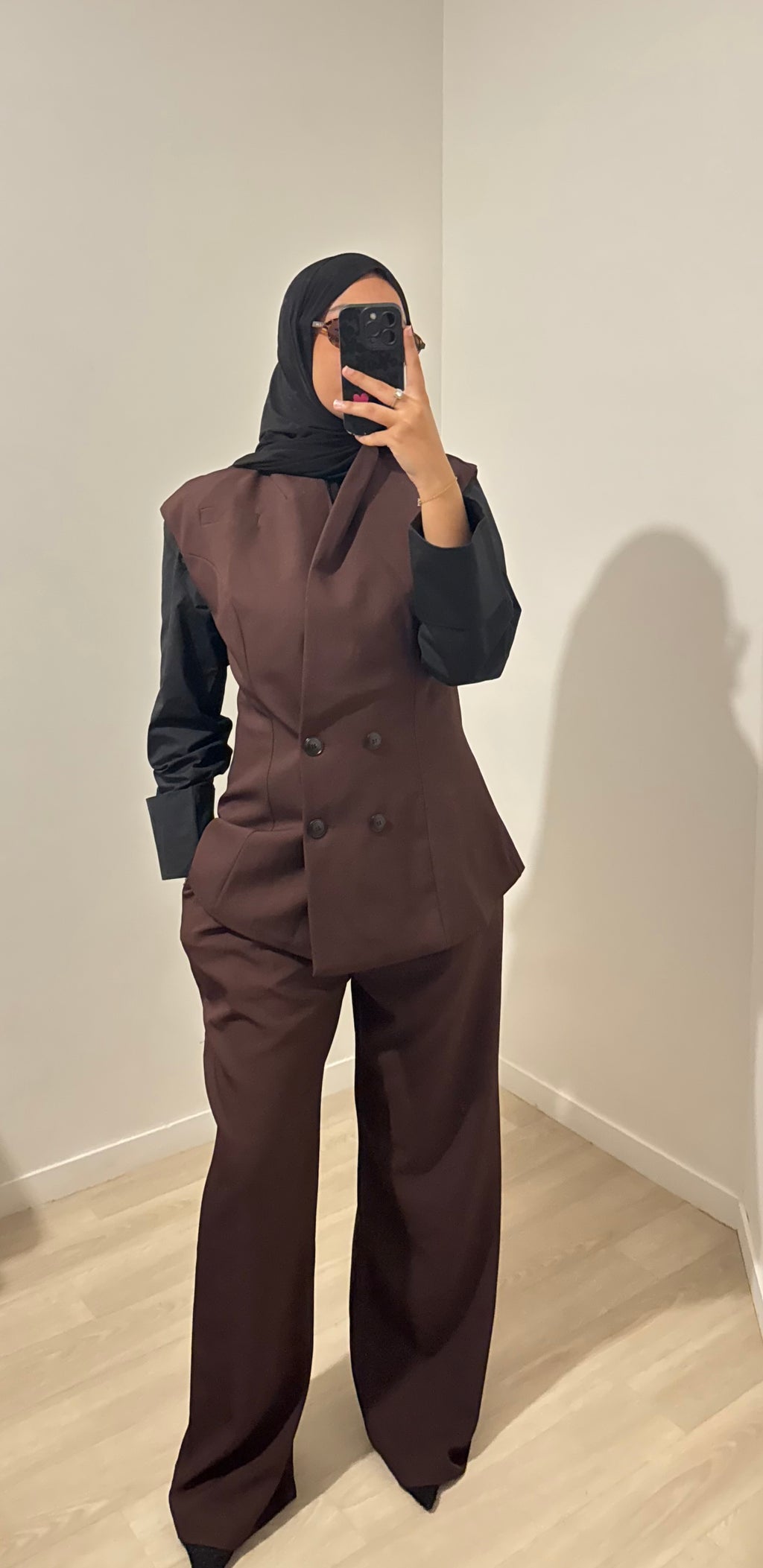 Ensemble blazer sans manche