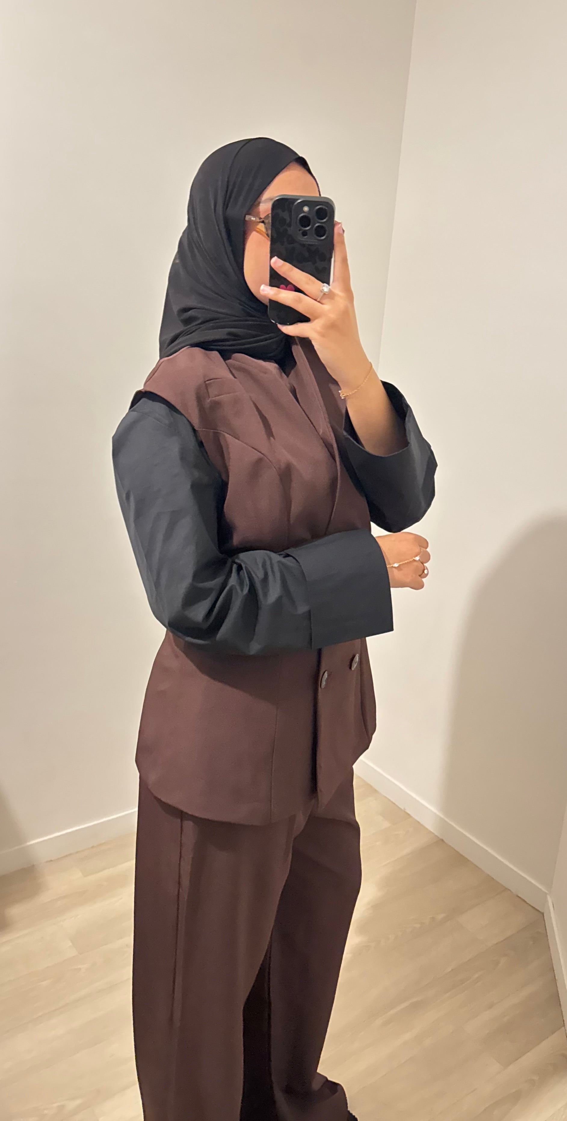 Ensemble blazer sans manche